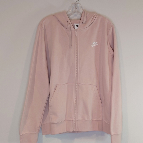 Nike Women's Light Pink Zip-Up Hoodie - Picture 2 of 5